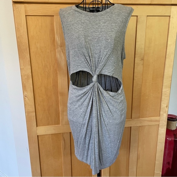 The Moon Dresses & Skirts - The Moon grey stretchy sleeveless cutout Dress size Medium